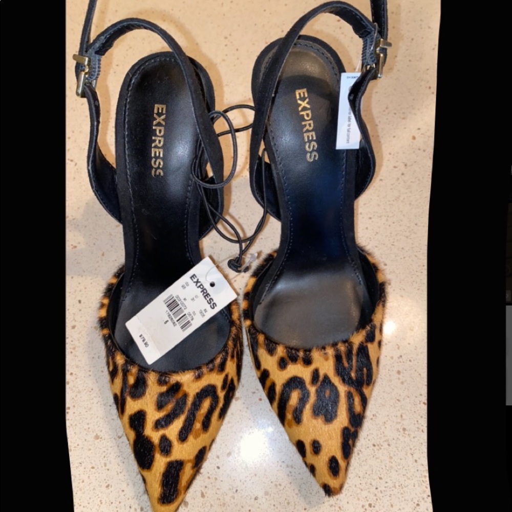 Express leopard heels!!NWT!!
